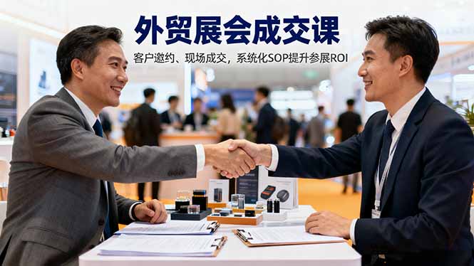 外贸展会成交课,含目标制定、客户邀约、现场成交,系统化SOP提升参展ROI-独家科技资源网