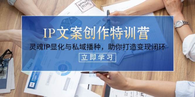 IP文案创作特训营，灵魂IP显化与私域播种，助你打造变现闭环(14节课)-独家科技资源网
