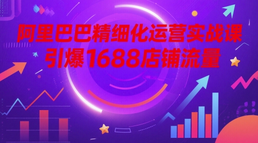 阿里巴巴精细化运营实战课，引爆1688店铺流量-独家科技资源网