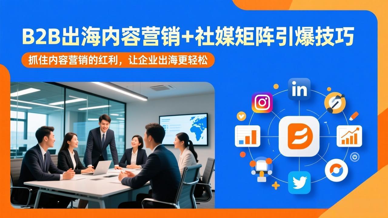 B2B出海内容营销+社媒矩阵引爆技巧：抓住内容营销的红利，让企业出海更轻松-独家科技资源网