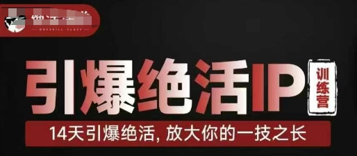 引爆绝活IP训练营，14天引爆绝活，放大你的一技之长-独家科技资源网