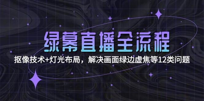 绿幕直播全流程：抠像技术+灯光布局，解决画面绿边虚焦等12类问题-独家科技资源网