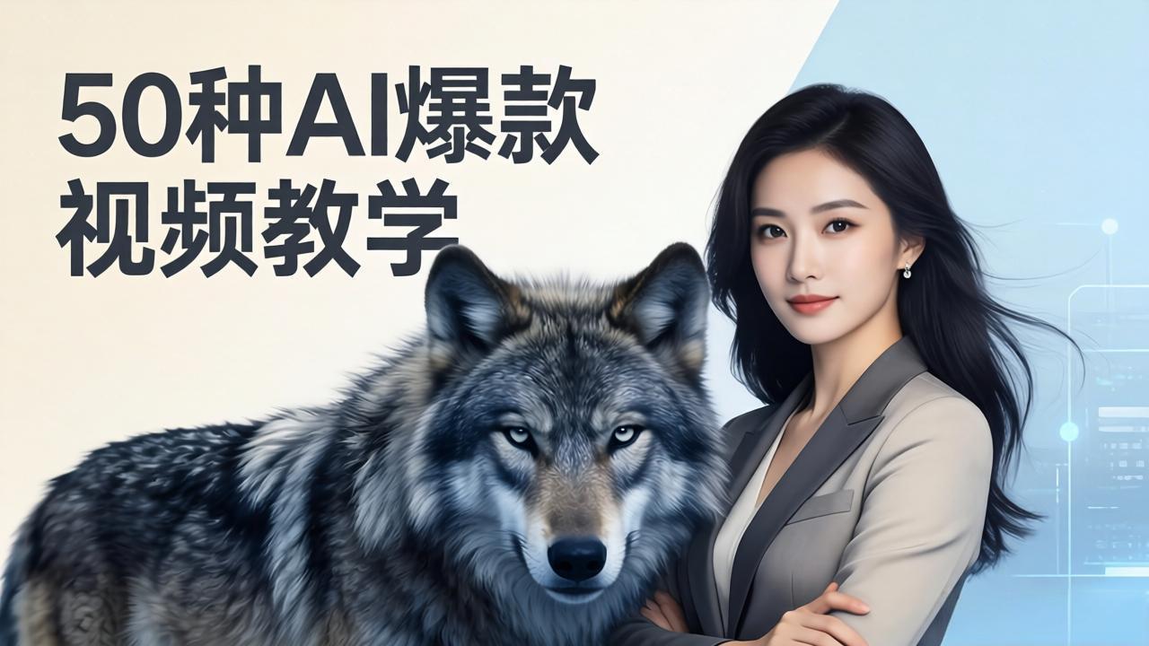 50种AI爆款视频教学：影视级古诗词+治愈萌宠+山海经蛟龙，高阶宝典商业落地-独家科技资源网