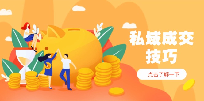 私域成交技巧，帮你从入门到精通，破解四大痛点，快速变现，轻松收钱-独家科技资源网