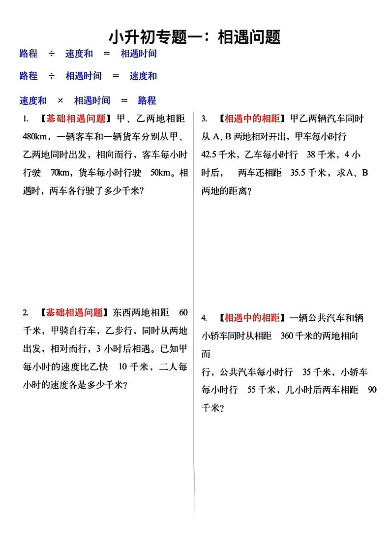 六年级下数学小升初必考应用题12大专题练习-独家科技资源网