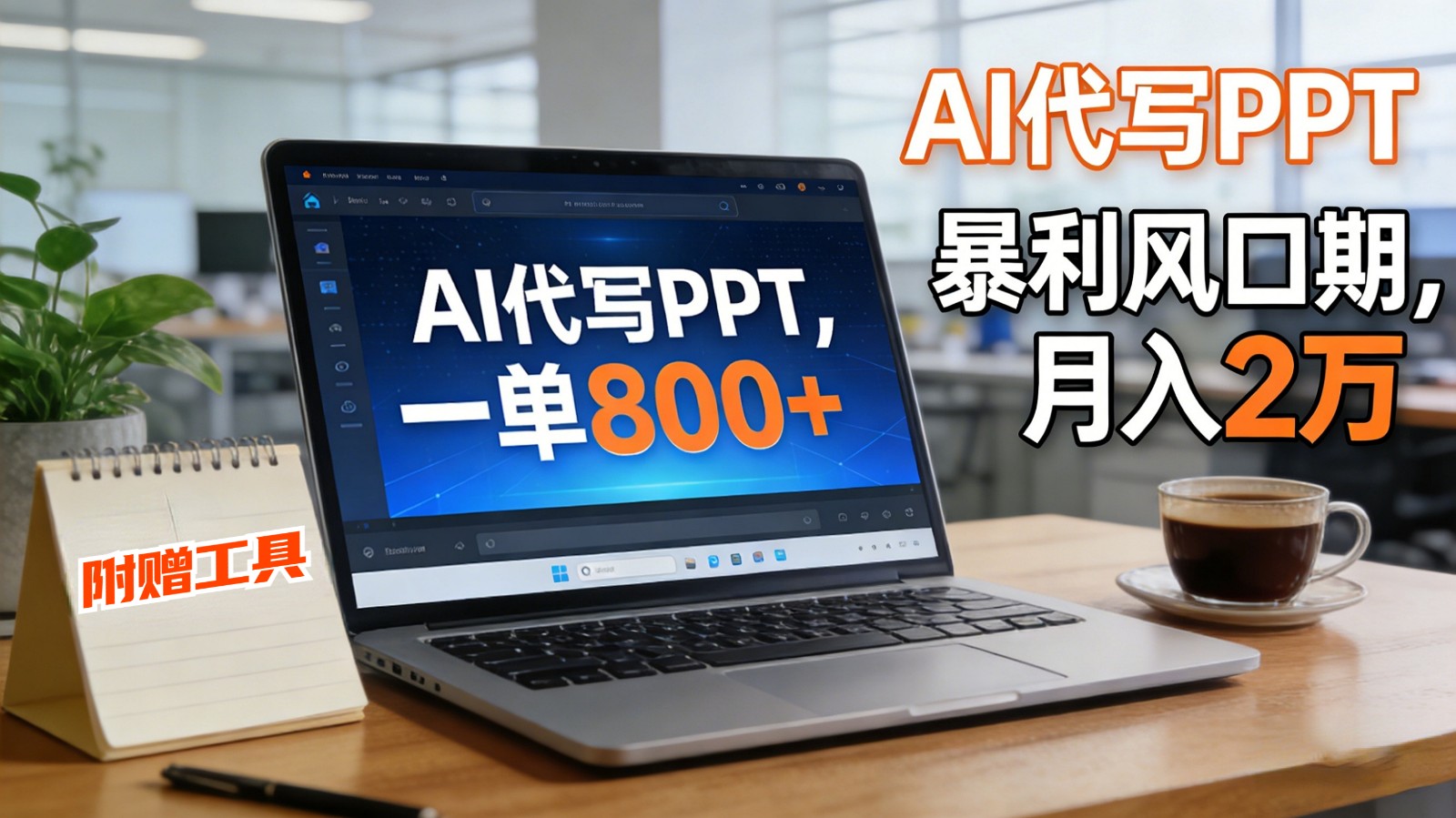 AI 代写做 PPT！一单狂赚 800+，风口期月入 2 万(工具 + 提示词直接送)-独家科技资源网