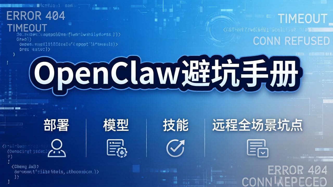 OpenClaw避坑手册:部署+模型+技能+远程全场景坑点,一次性给你说全,少走弯路-独家科技资源网