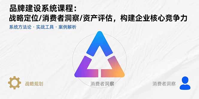 品牌建设系统课程：战略定位/消费者洞察/资产评估，构建企业核心竞争力-独家科技资源网