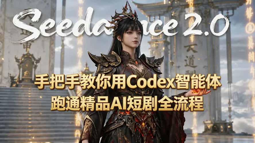 手把手教你用Seedance2.0+Codex智能体跑通精品AI短剧全流程(附3种skill技能-独家科技资源网