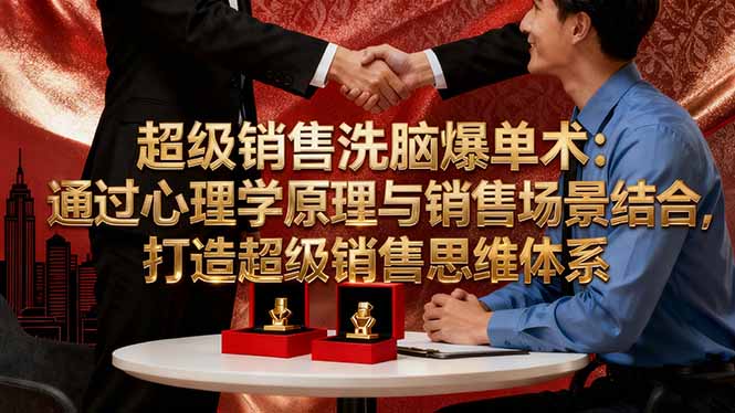 超级销售洗脑爆单术:通过心理学原理与销售场景结合,打造超级销售思维体系-独家科技资源网