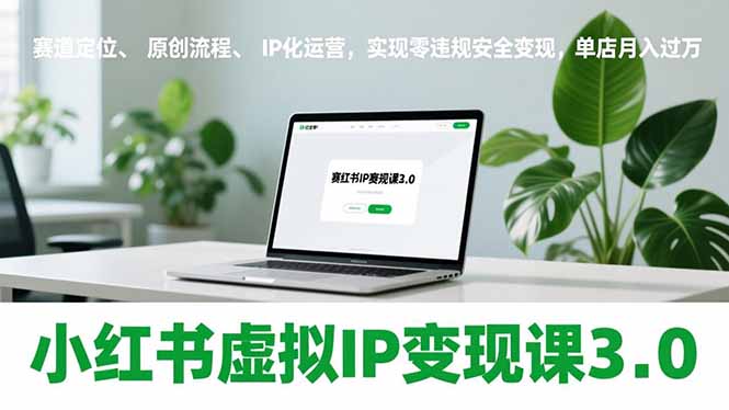 小红书虚拟IP变现课3.0，赛道定位、原创流程、IP化运营，实现零违规安全变现，单店月入过万-独家科技资源网