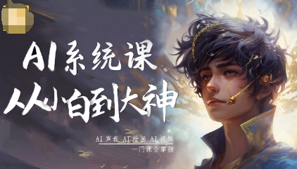 AI系统课程，从小白到大神系统学AI，AI声音-AI绘画-AI视频一门课全掌握-独家科技资源网