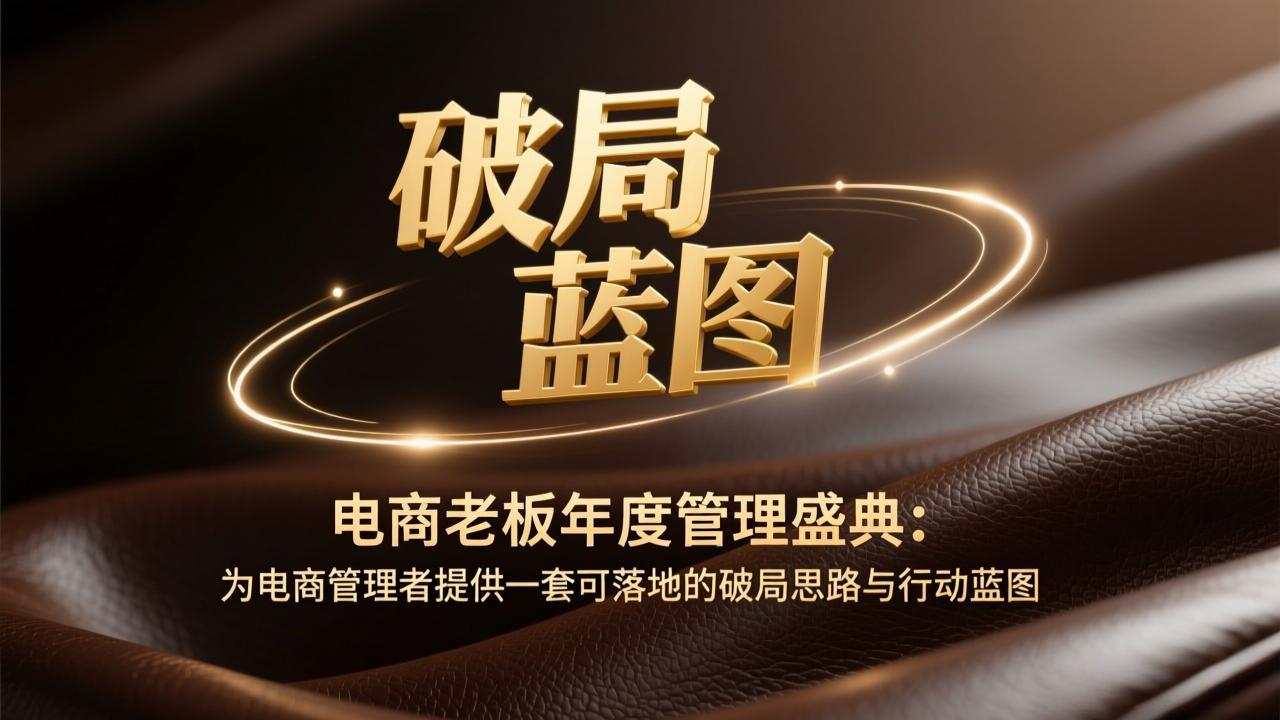 电商老板年度管理盛典：为电商管理者提供一套可落地的破局思路与行动蓝图-独家科技资源网
