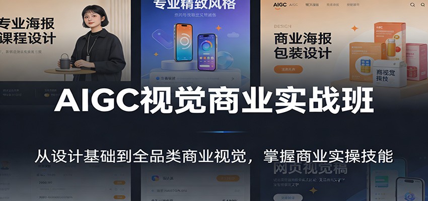 AIGC视觉商业实战班：从设计基础到全品类商业视觉，掌握商业实操技能-独家科技资源网