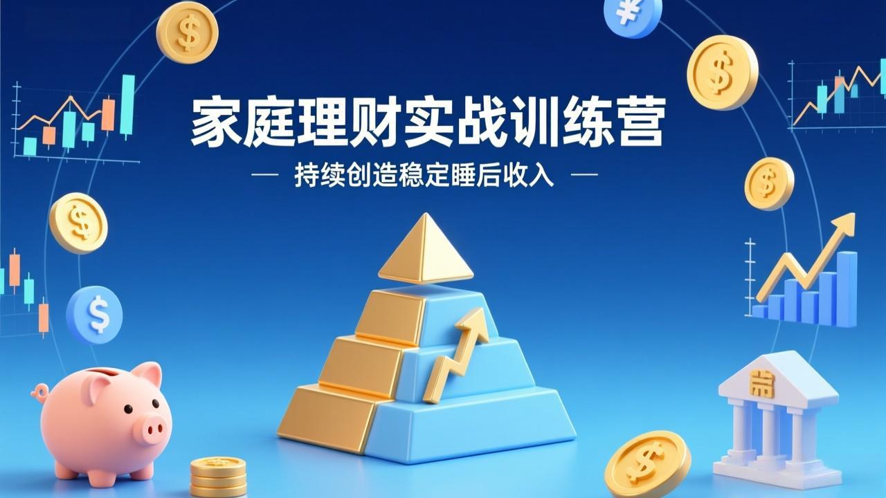 家庭理财实战训练营：从0到1建体系，三阶进阶层层递进，助你持续创造稳定睡后收入-独家科技资源网