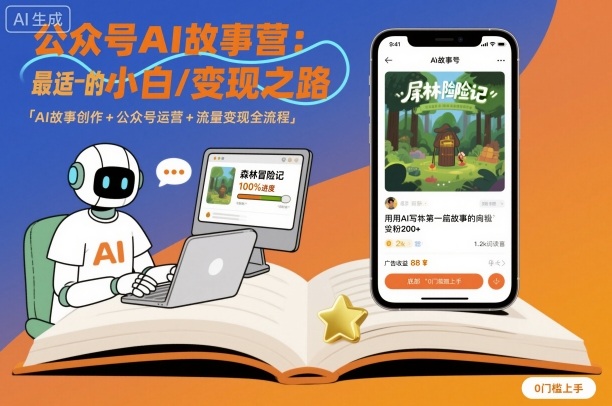 公众号ai故事营，最适合小白的自媒体变现之路-独家科技资源网
