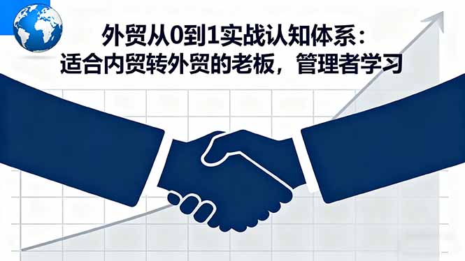 外贸从0到1实战认知体系：适合内贸转外贸的老板，管理者学习-独家科技资源网