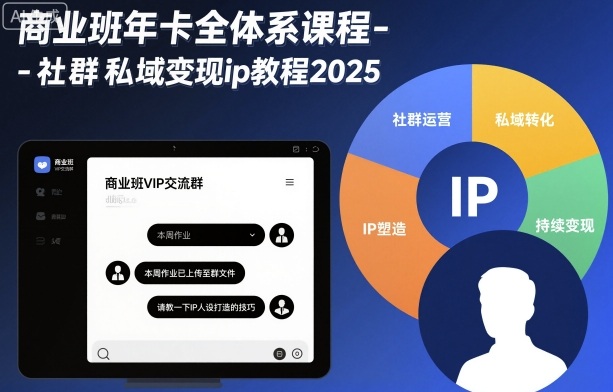 商业班年卡全体系课程-社群私域变现ip教程2025-独家科技资源网