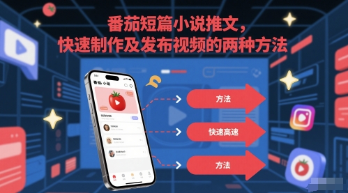 番茄短篇小说推文，快速制作及发布视频的两种方法-独家科技资源网