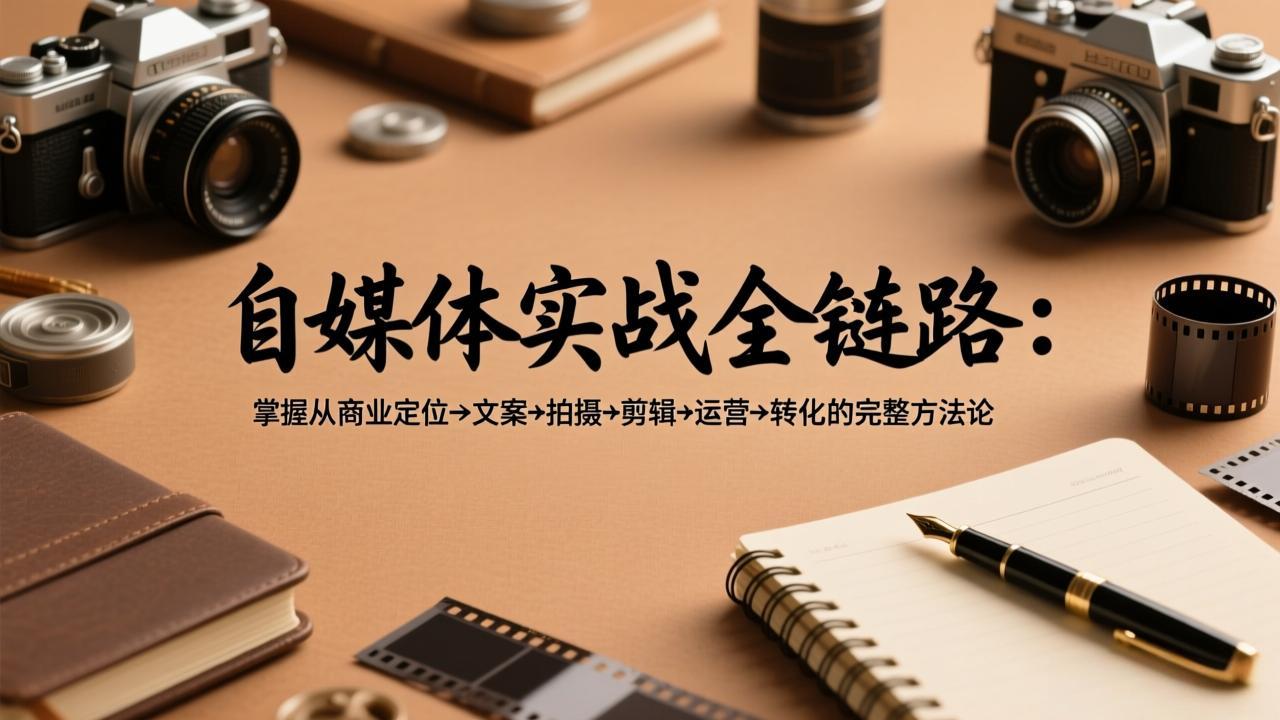 自媒体实战全链路：掌握从商业定位→文案→拍摄→剪辑→运营→转化的完整方法论-独家科技资源网