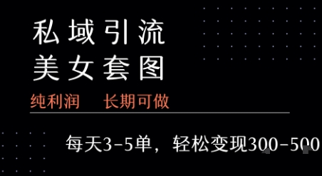 私域卖套图每天3-5单   每单利润99-2张+-独家科技资源网