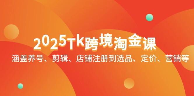 2025Tk跨境淘金课：涵盖养号、剪辑、店铺注册到选品、定价、营销等-独家科技资源网
