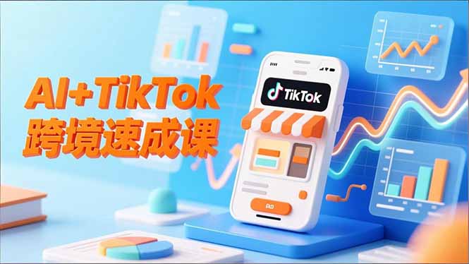 AI+TikTok跨境速成课,智能翻译、店铺定位、流程拆解,7天高效上线运营-独家科技资源网