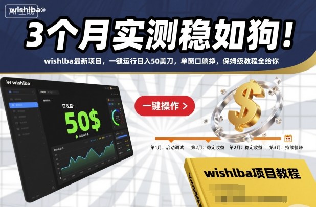 3个月实测稳如狗!wishlba最新项目,一键运行日入50美刀,单窗口躺挣,保姆级教程全给你【揭秘】-独家科技资源网