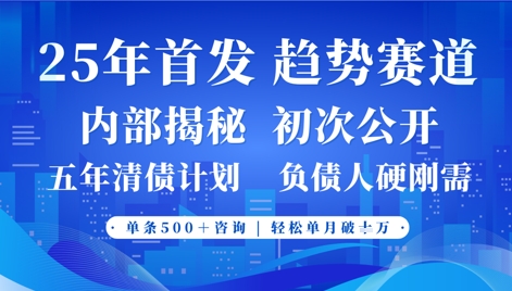 2025年首次公开，真正的事业型赛道，客咨不断，单月轻松破W-独家科技资源网