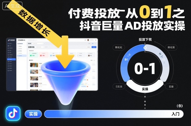 付费投放从0到1之抖音巨量AD投放实操-独家科技资源网