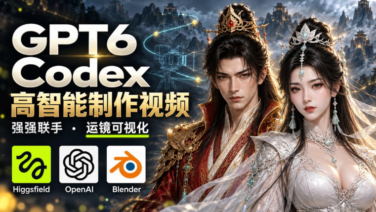GPT-6 Astra×Codex高智能制作视频！联手Higgsfield，运镜可视化实战-独家科技资源网