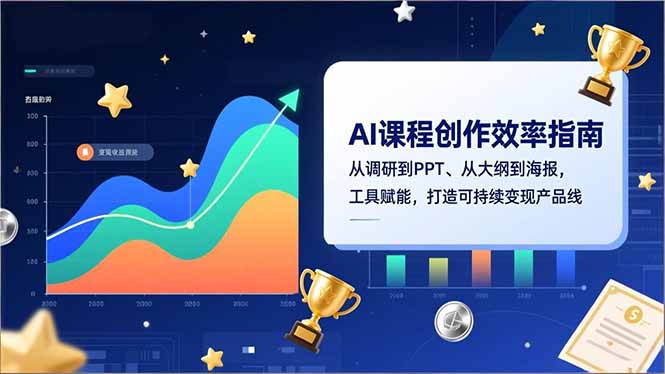 AI课程创作效率指南，从调研到PPT、从大纲到海报，工具赋能，打造可持续变现产品线-独家科技资源网