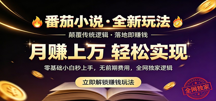 番茄小说5月最新独家玩法，稳定落地实测月入过万！-独家科技资源网