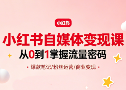 大漂亮·小红书自媒体变现课-独家科技资源网