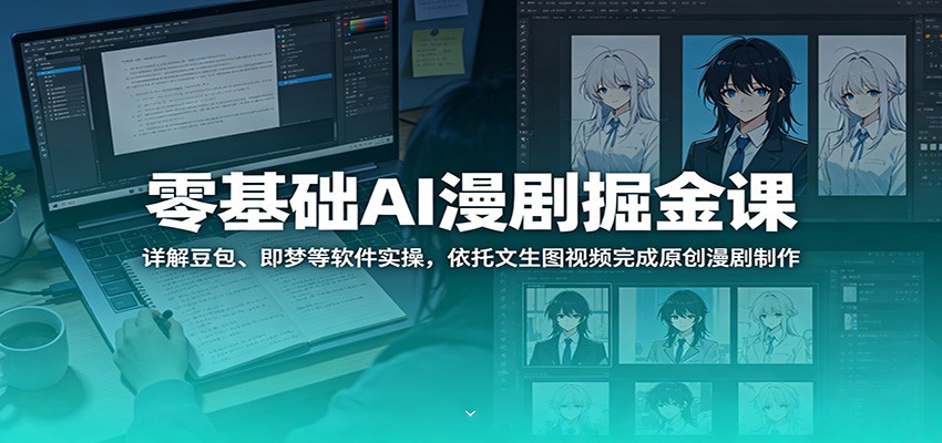 零基础AI漫剧掘金课：详解豆包、即梦等软件实操，依托文生图视频完成原创漫剧制作-独家科技资源网