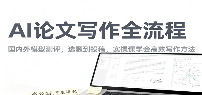 AI论文写作全流程,国内外模型测评,选题到投稿,实操课学高效写作方法-独家科技资源网