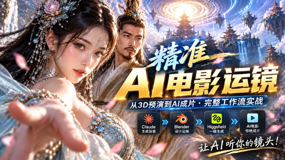 AI视频终于能精准运镜了！Claude+Blender+Higgsfield免费插件实测-独家科技资源网