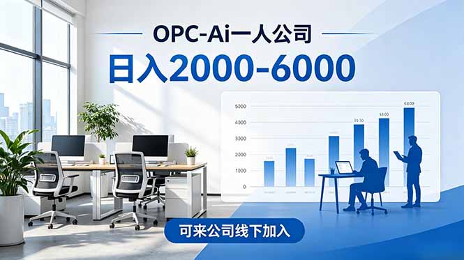 2026创业新风口—OPC一人公司模式震撼首发!日收益2000-6000+,项目绿色长久,安全稳健,合...-独家科技资源网