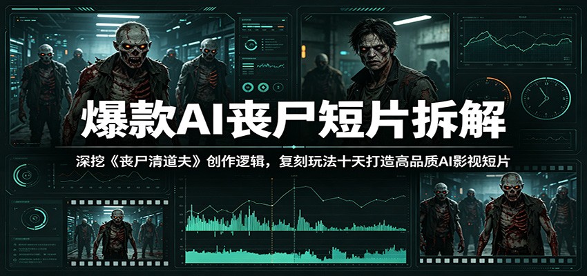 爆款AI丧尸短片拆解：深挖《丧尸清道夫》创作逻辑，复刻玩法快速打造高品质AI影视短片-独家科技资源网