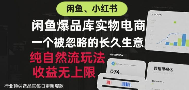 闲鱼小红书实物电商，纯自然流玩法，一个被忽略的长久生意，收益无上限【揭秘】-独家科技资源网