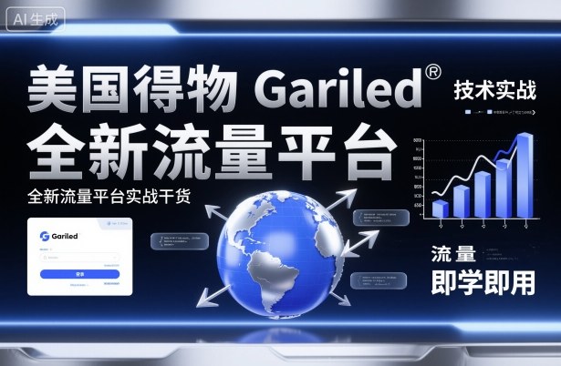 美国得物Gariled技术实战，全新流量平台​实战干货，即学即用-独家科技资源网