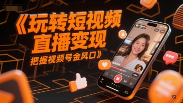 玩转短视频直播变现，把握视频号金风口-独家科技资源网
