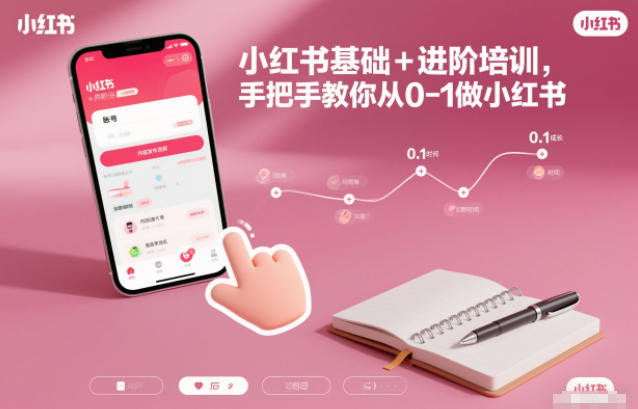 小红书基础+进阶培训,手把手教你从0-1做小红书-独家科技资源网