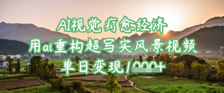 AI视觉疗愈经济：用ai重构超写实风景视频，单日变现多张-独家科技资源网