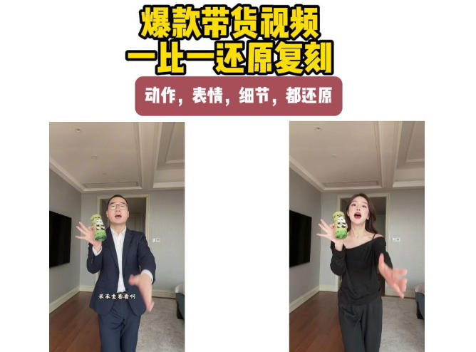 AI带货视频复刻,一比一还原加二创,动作,表情,细节,都还原,新手也能直接套用-独家科技资源网