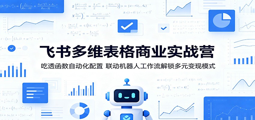 飞书多维表格商业实战营:吃透函数自动化配置,联动机器人工作流解锁多元变现模式-独家科技资源网