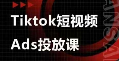 Ads视频投放课，tiktok短视频广告投放课-独家科技资源网