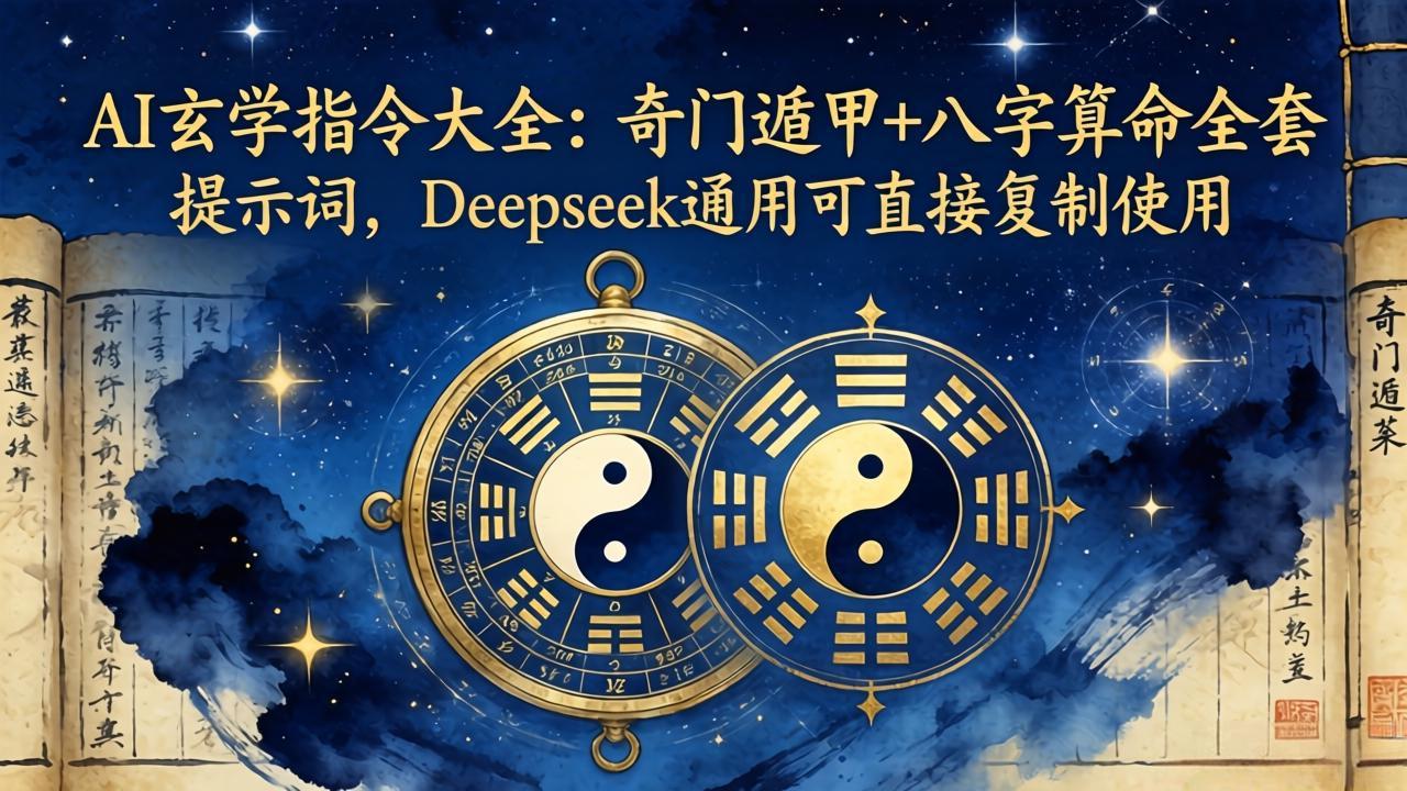AI玄学指令大全：奇门遁甲+八字算命全套提示词，Deepseek通用可直接复制使用-独家科技资源网