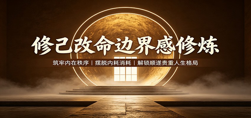 修己改命边界感修炼:筑牢内在秩序,摆脱内耗消耗,解锁顺遂贵重人生格局-独家科技资源网