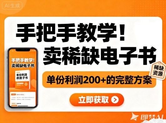 手把手教学!在小红书卖稀缺电子书,单份利润2张+的完整方案-独家科技资源网